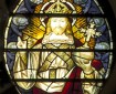 Glasmaleri der forestiller Jesus Kristus som konge