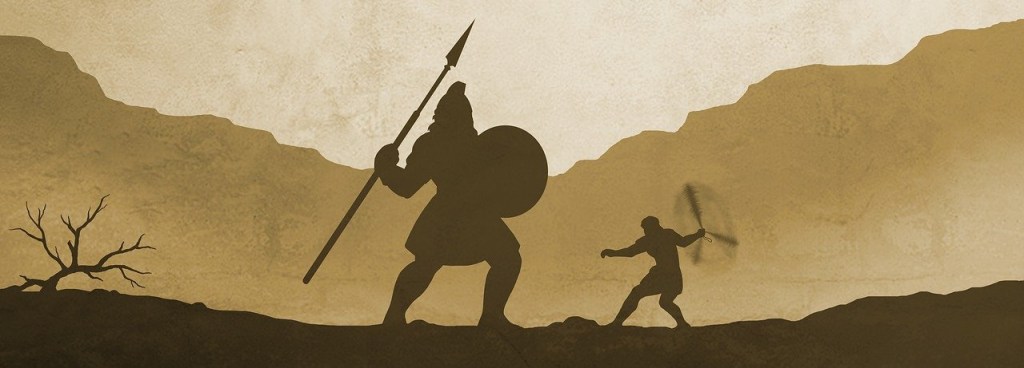 Tegning af David og Goliat